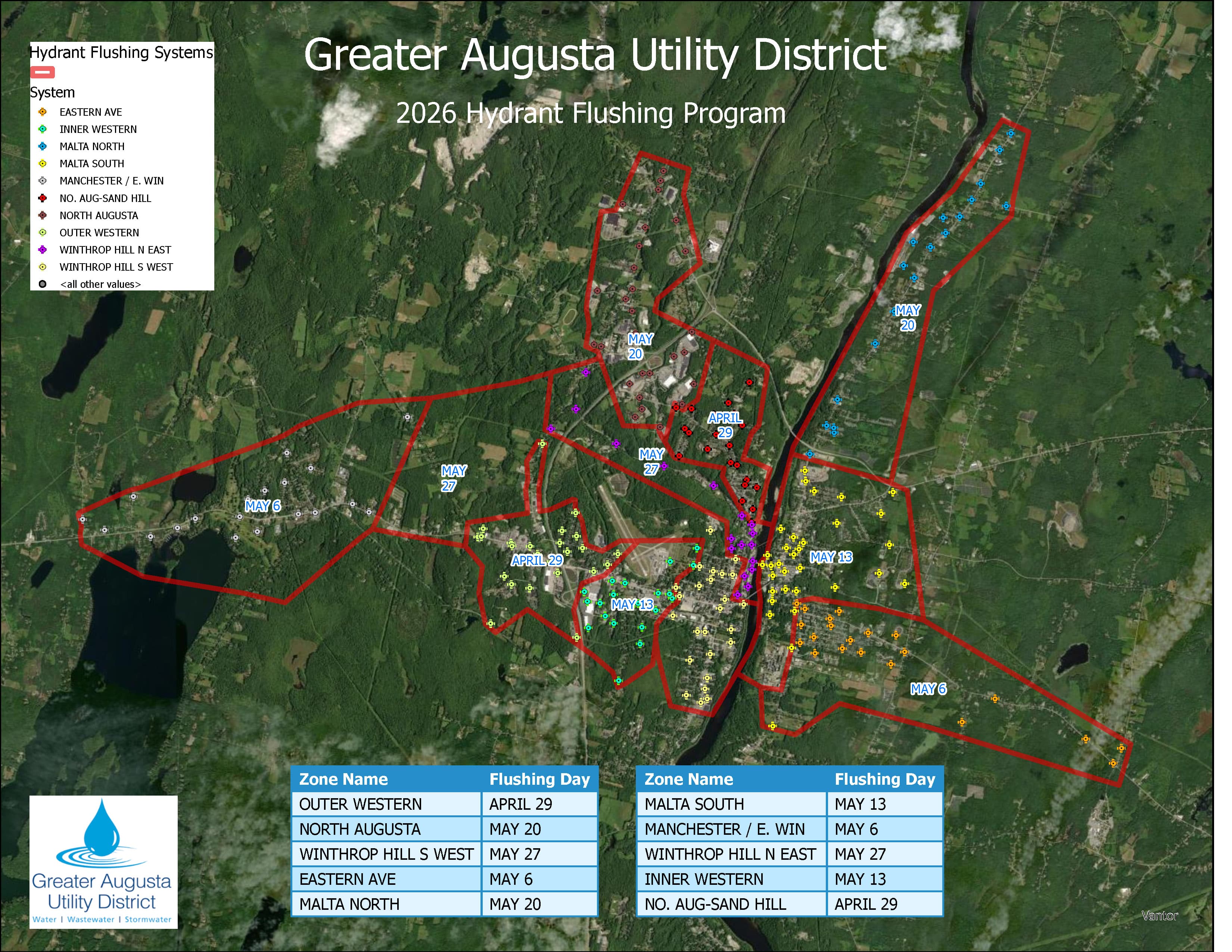 2026 hydrant flushing map